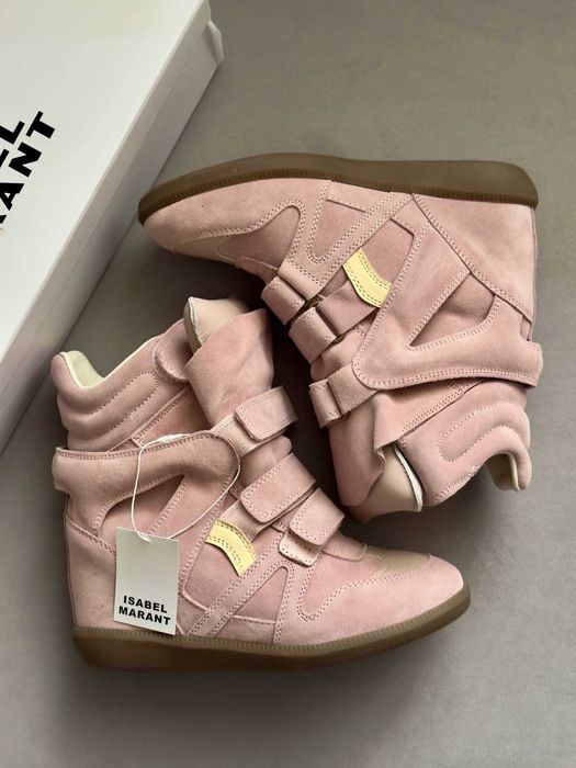 Снікерси Isabel Marant Pink / кросівки Ізабель Марант рожевого кольору