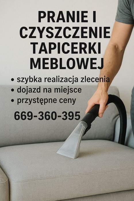 Pranie, czyszczenie tapicerki samochodowej i meblowej
