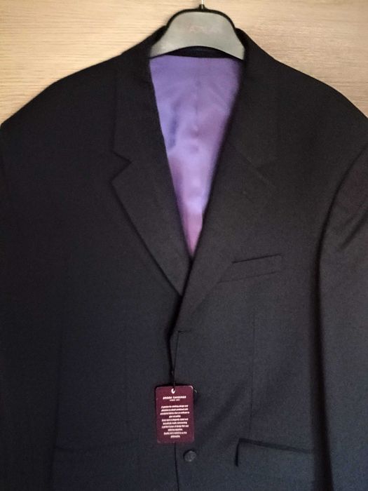 Класичний чорно синій піджак на 44-46 розмір