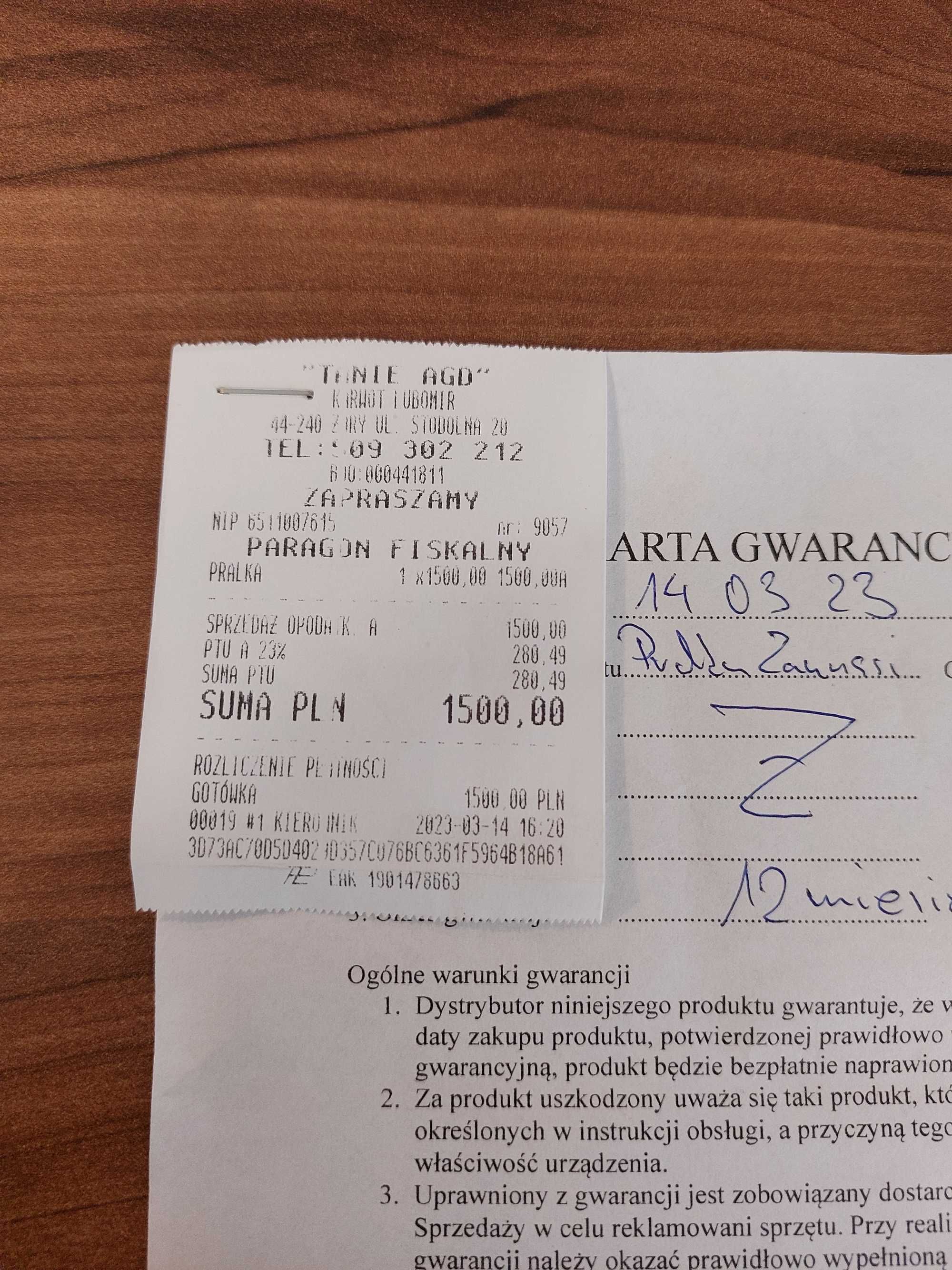 Pralka Zanussi Lindo 100 w całości lub na części