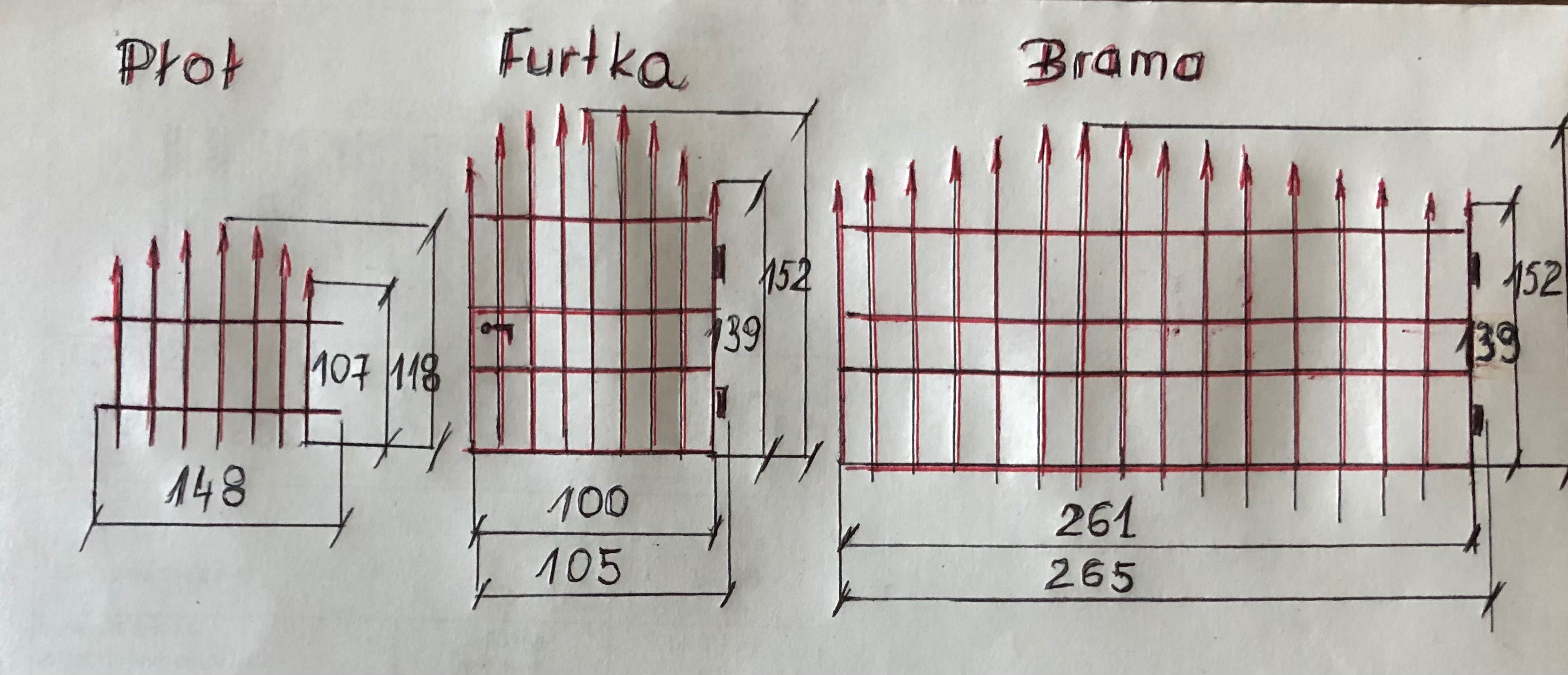 Brama kuta  z furtką - komplet ogrodzenia