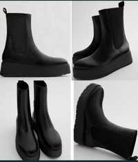 Zara черевики- челсі чоботи) оригінал натуральна шкіра