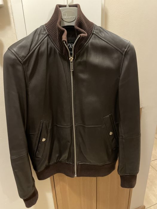 Zara męska kurtka skórzana