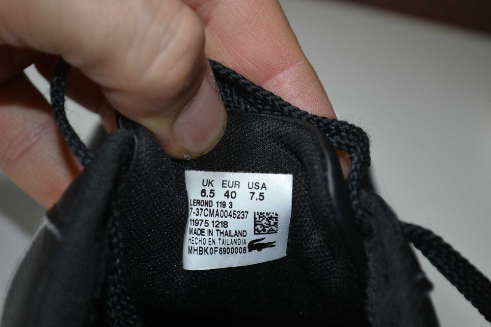 Lacoste 40р кеды кроссовки кожаные оригинал