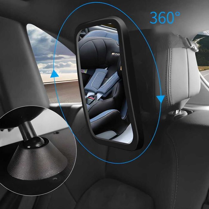 Зеркало для наблюдения за ребенком,зеркало в салон регулировка 360°