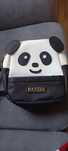 Maly czarno bialy plecak panda