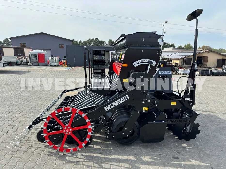 Agregat uprawowo-siewny EURO-MASZ nabudowany 3m brona siewnik NOWY !!!