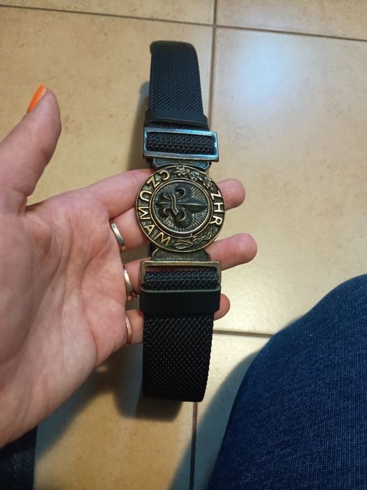 pas czarny harcerski parciany ZHR