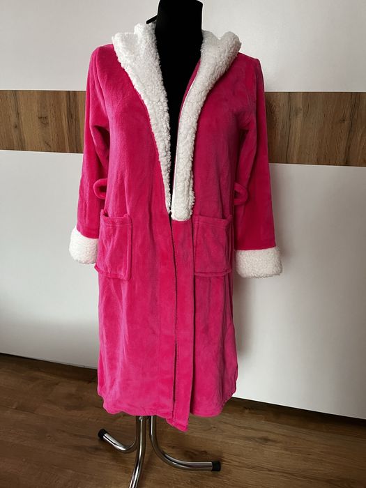 Szlafrok damski bez paska nowy z metką różowy roz S