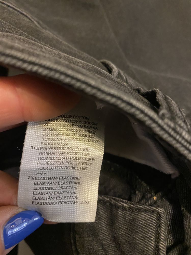Jeansy spodnie montego 38/40 L czarne melanż
