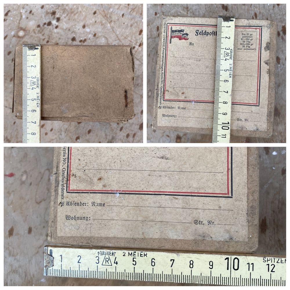 Feldpost  paczki na front Wielka I Wojna