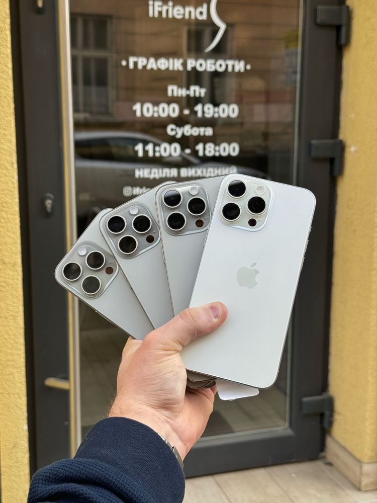 iphone 15 pro max 256gb white/natural