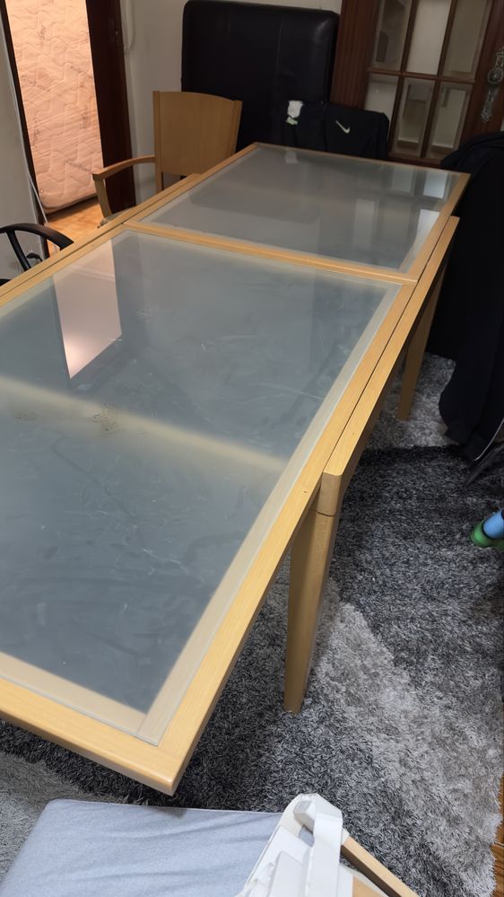 Mesa de vidro seminova
