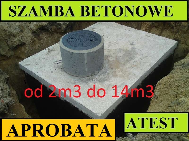 Szambo 4m3 Szamba betonowe zbiorniki zbiornik na deszczówkę 6 8 10 12