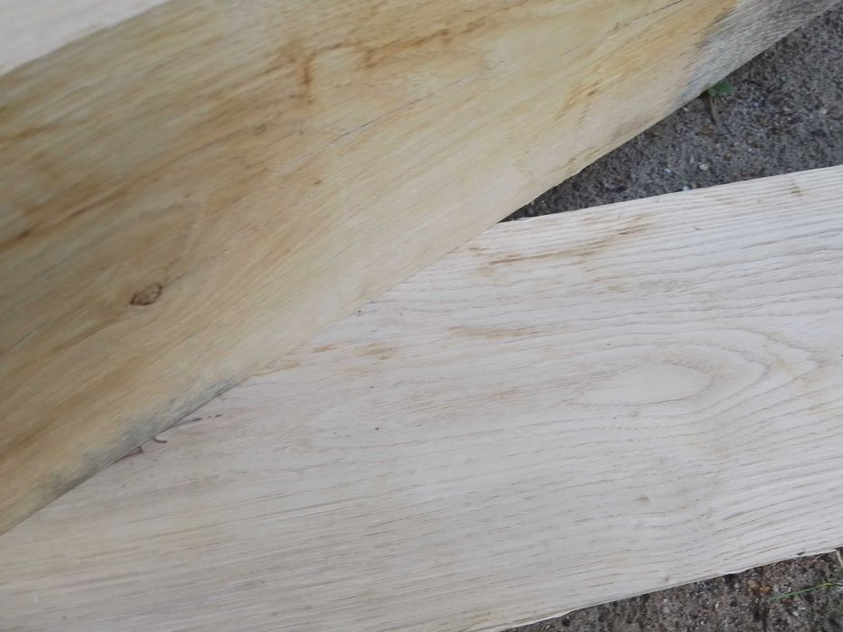Parapet dębowy, heblowany 4 cm grubości