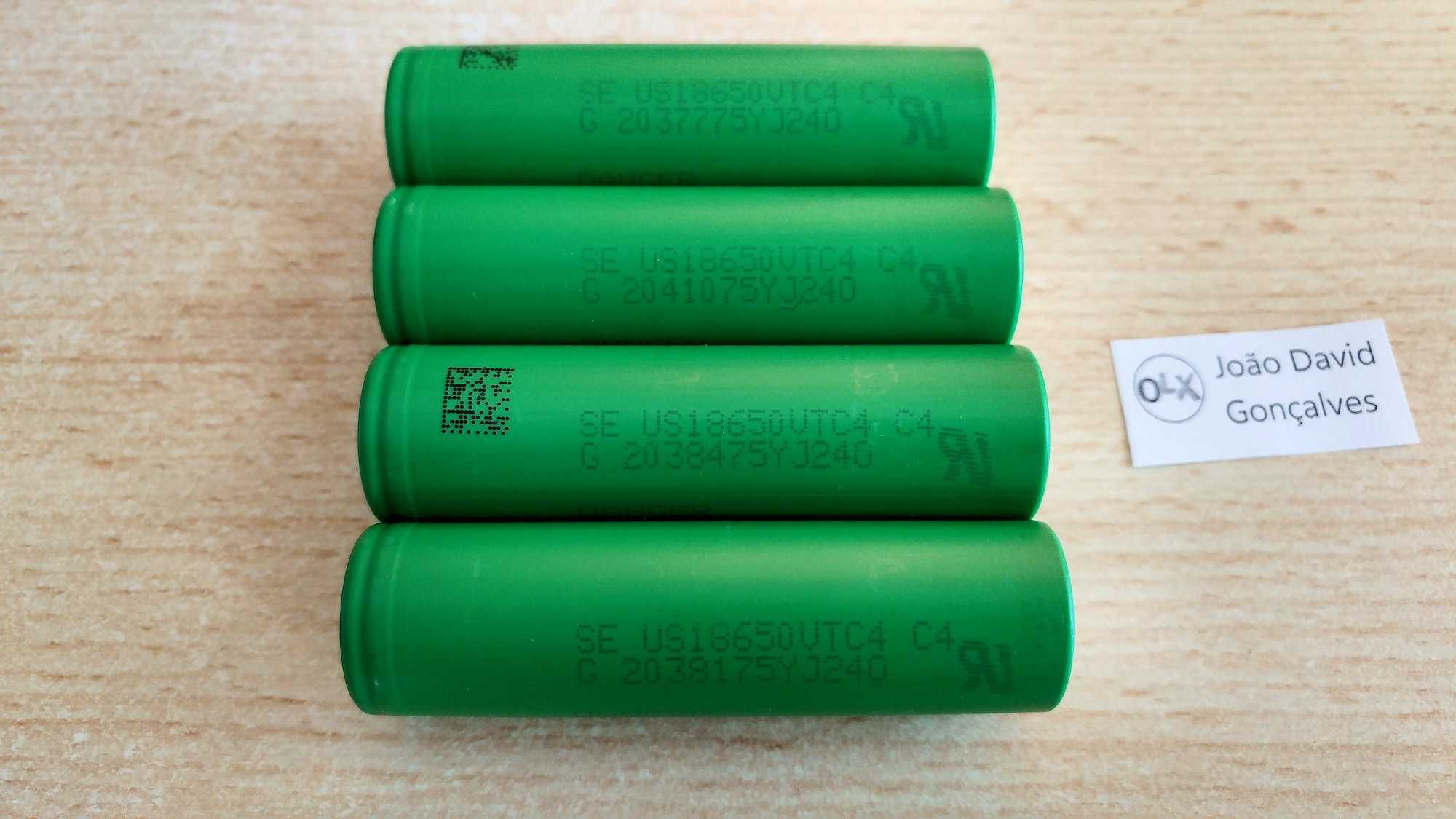 Pilha bateria 18650 Sony VTC4 2100 mAh 30A recarregável