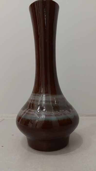 Wazon brązowy wysoki Vintage