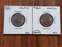 2 Moedas de 20 Centavos 1920, 21