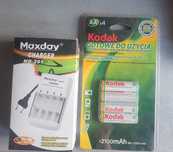 Zestaw akumulatorów KODAK + ładowarka MAXDAY CHARGER MD-201
