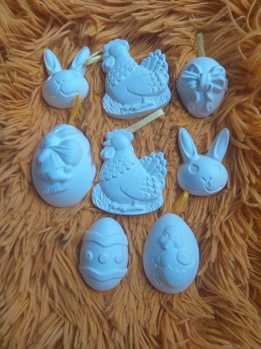 Zestaw figurek gipsowych do malowania, wielkanocne ozdoby