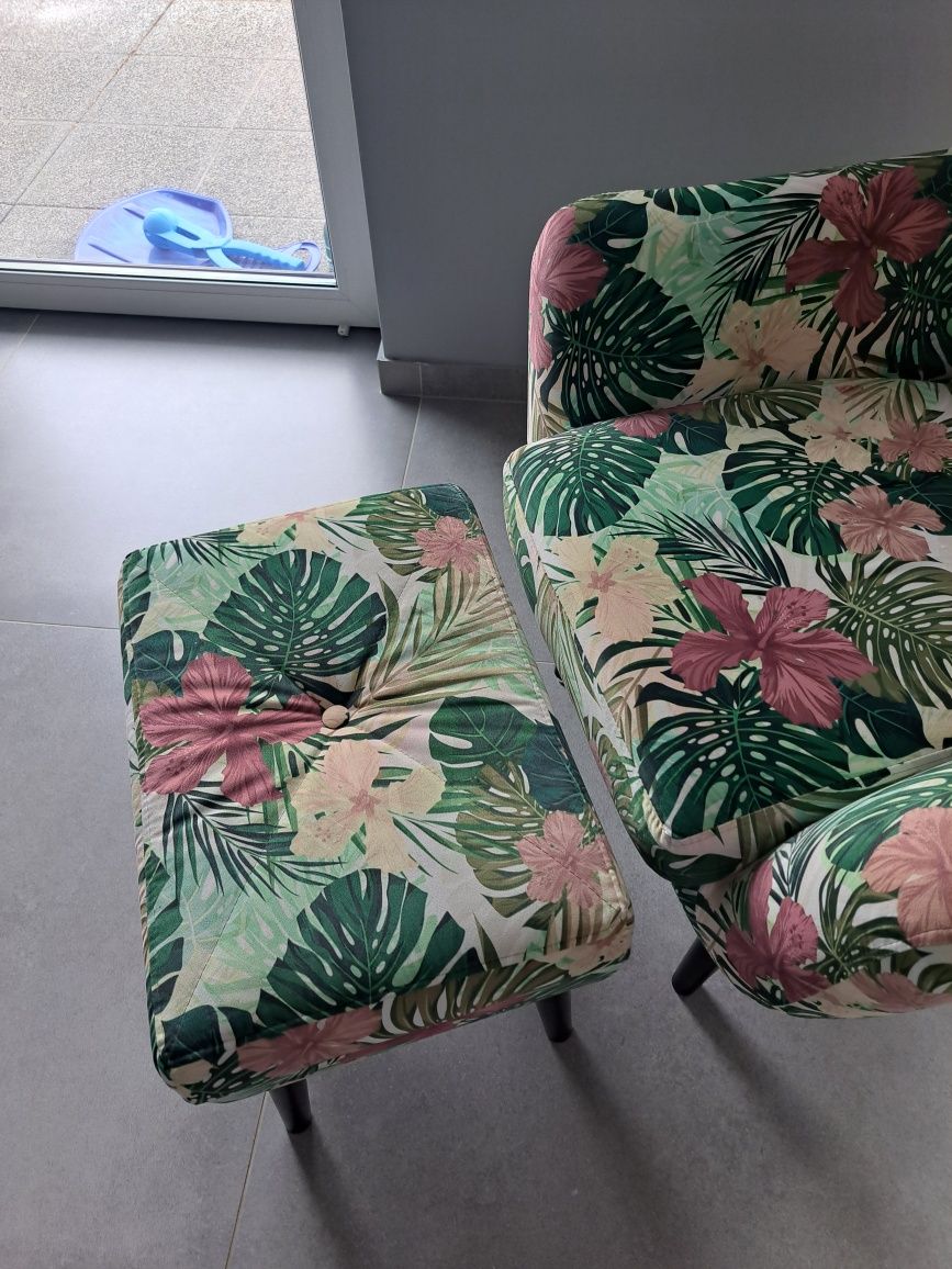 Fotel uszak styl skandynawski