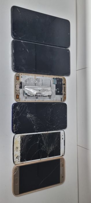 Zestaw 6 uszkodzonych telefonów + części (Xiaomi, Samsung, Huawei, LG)