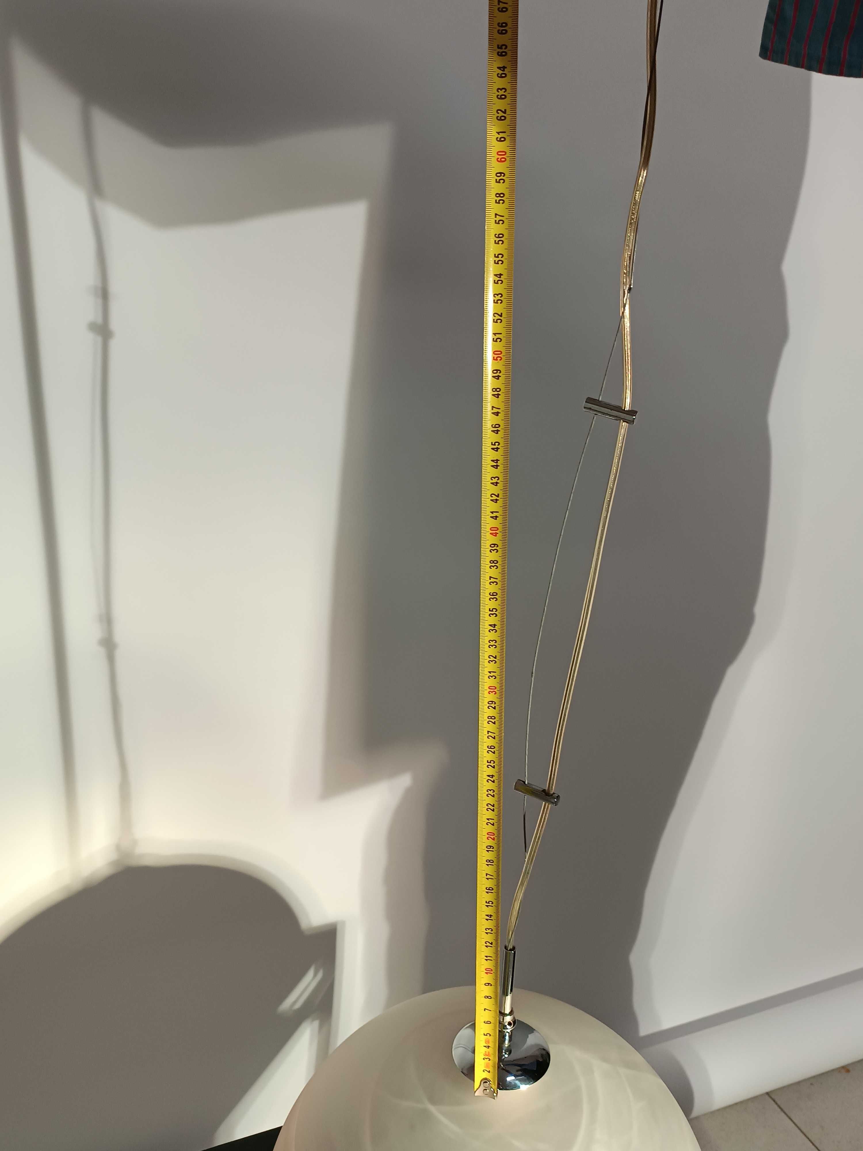 Lampa sufitowa żyrandol vintage szkło alabaster beż chrom