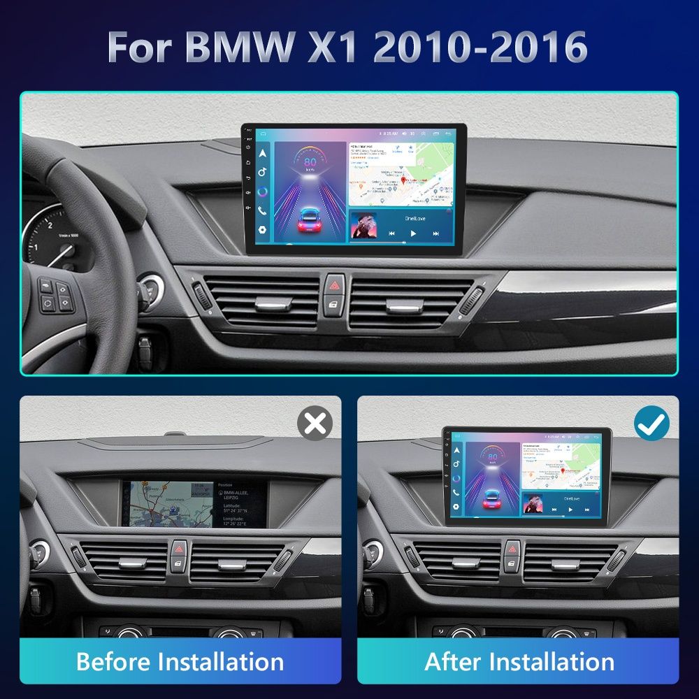 Rádio android 13 BMW X1 2010 a 2016 E85 GPS CARPLAY WIFI 2/32GB novo