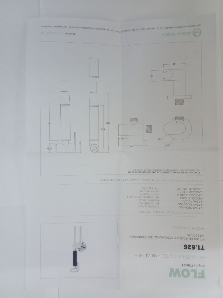 Kit duche higiénico