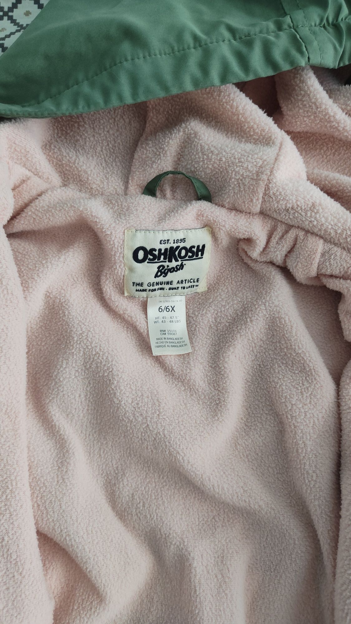 Куртка парка для дівчинки OshKosh 5-6 років