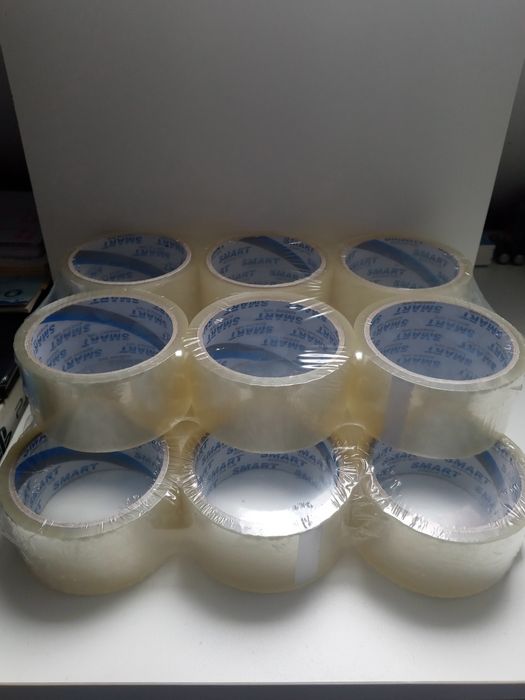 Taśma klejąca do pakowania Smart 12 sztuk bezbarwna