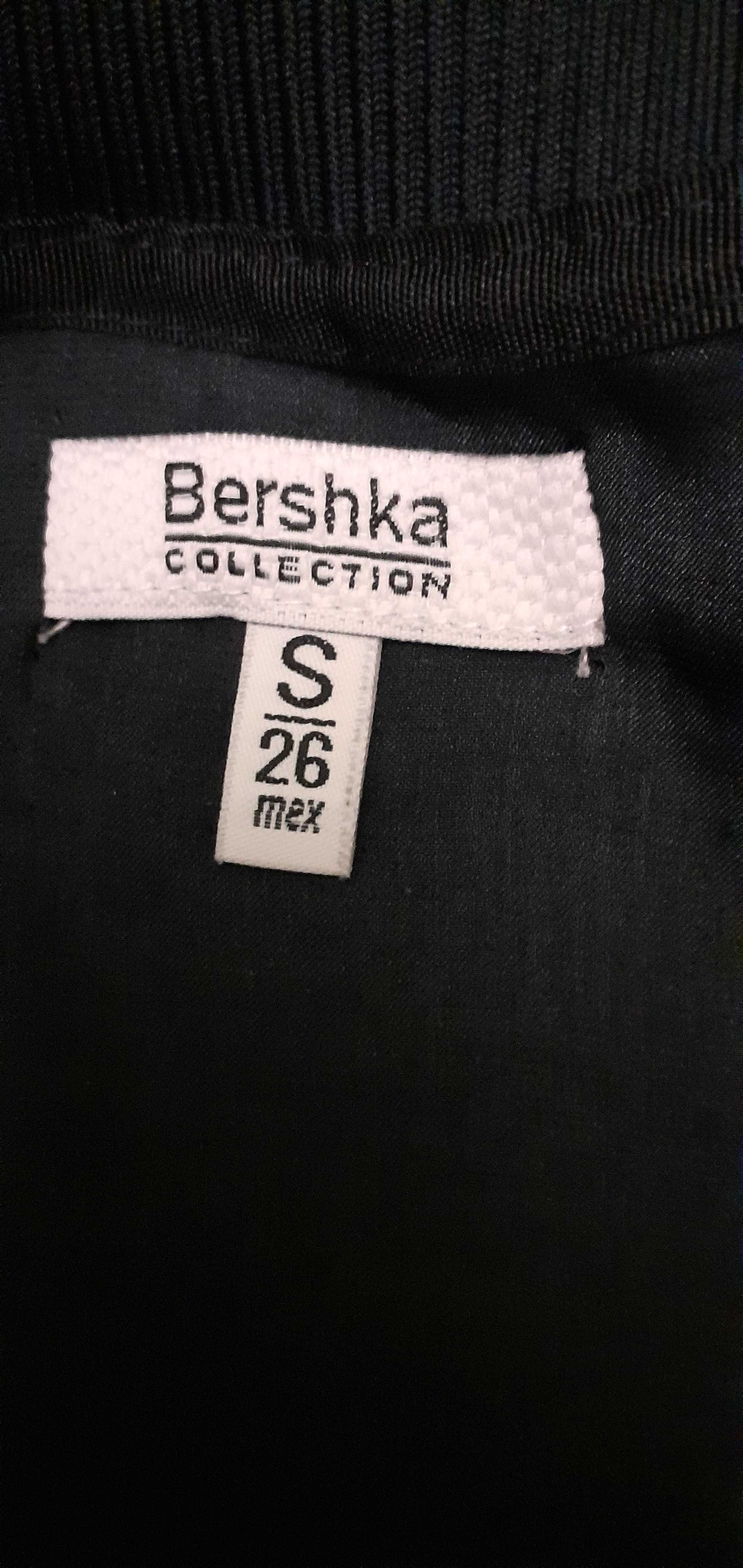 Kurtka bluza Bershka typu bomberka granatowa cienka