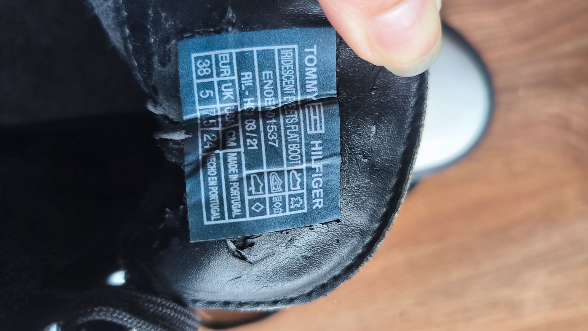 Botki skórzane Tommy Hilfiger rozm 38