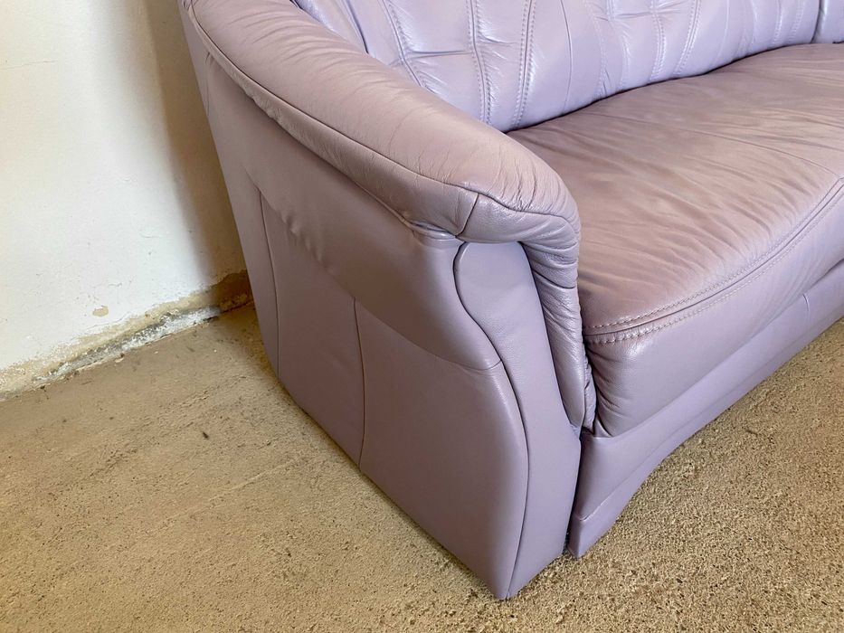 Шкіряний кутовий розкладний диван з натуральноі шкіри