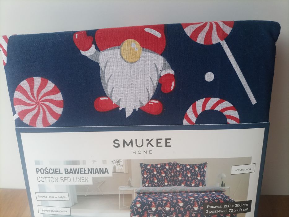 Pościel świąteczna bawełna 100% Smukee 220/200cm komplet pościeli