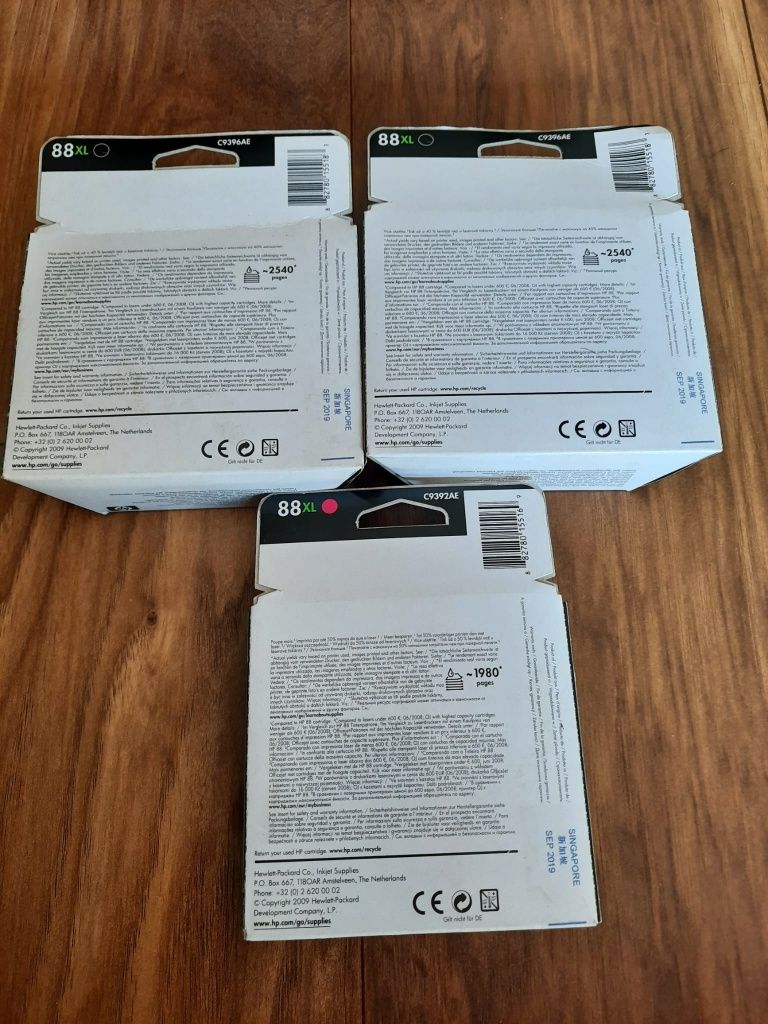 Tusz HP 344 + 88 nowy kolorowy 5 sztuk zestaw