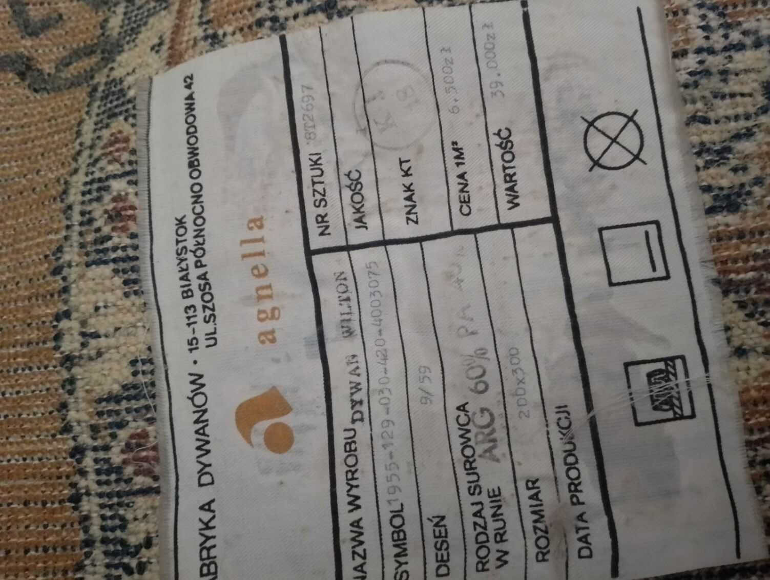 Dywan Wilton prl agnella unikat