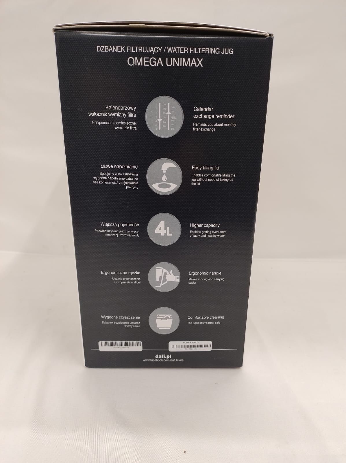 Dzbanek filtrujący Dafi Omega Unimax 4 l