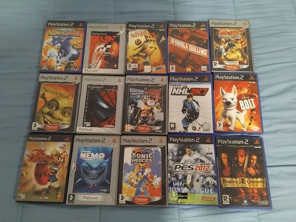 PS2 a funcionar perfeitamente com 22 jogos