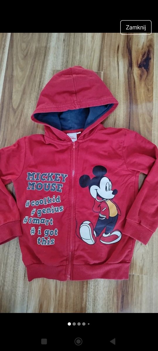 Bluza dresowa myszka Miki 116 Disney