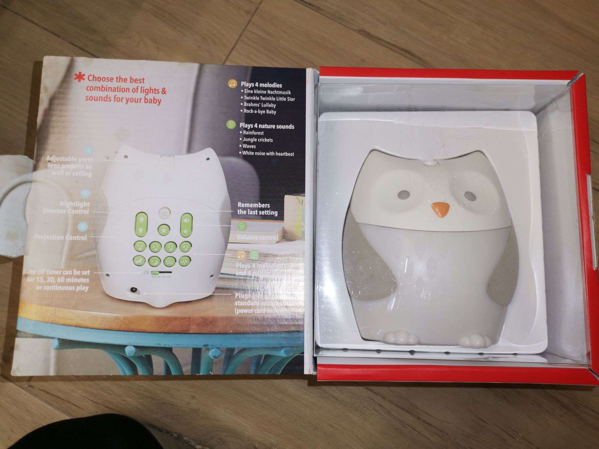 Skip hop sowa projektor z lampką i pozytywką