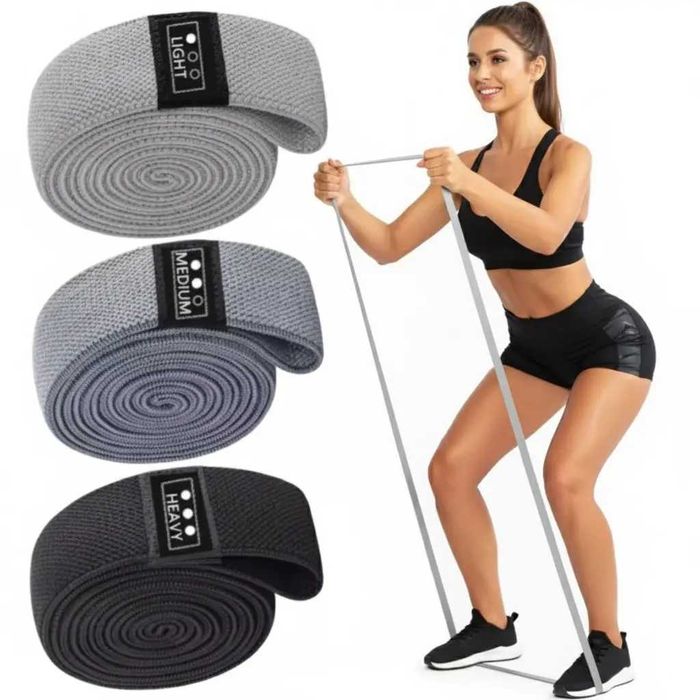 Набір тканинних еспандерів стрічкових 3 шт  спорту фітнесу