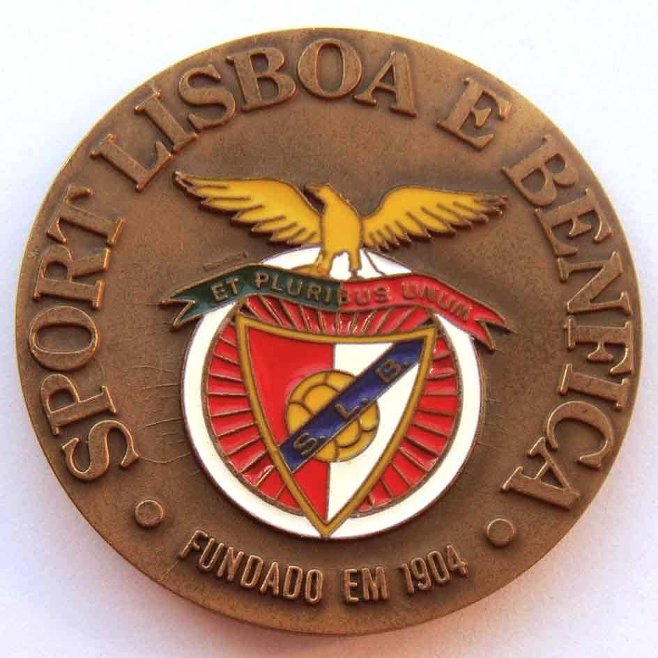 Medalha de Bronze e Esmalte Futebol SLB Benfica Estádio da Luz Águia