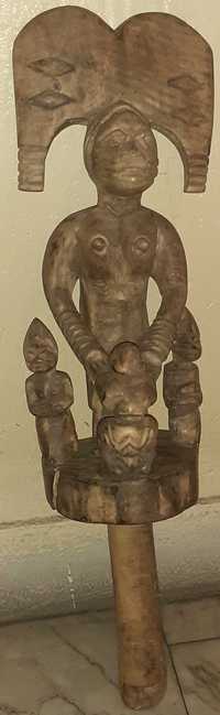 Escultura Tribal madeira nobre