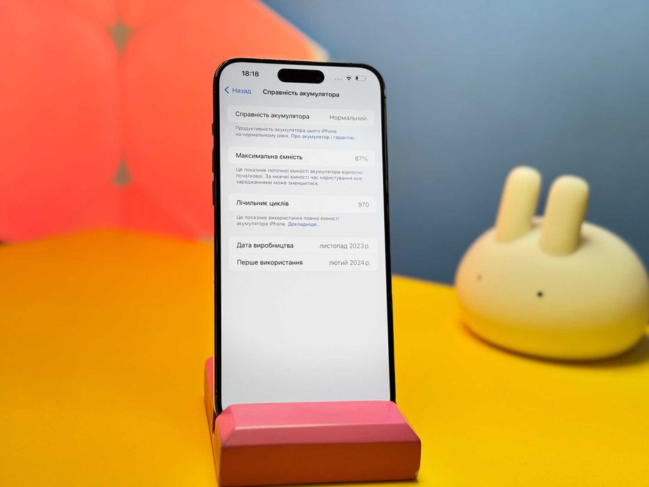 Смартфон Apple iPhone 15 Pro Max 256GB Black (145082) Б/У З ГАРАНТІЄЮ