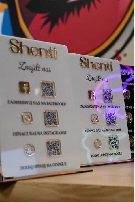 Stojak stand tabliczka wizytówka