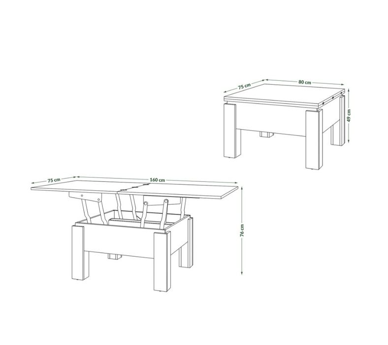 Stolik kawowy rozkładany