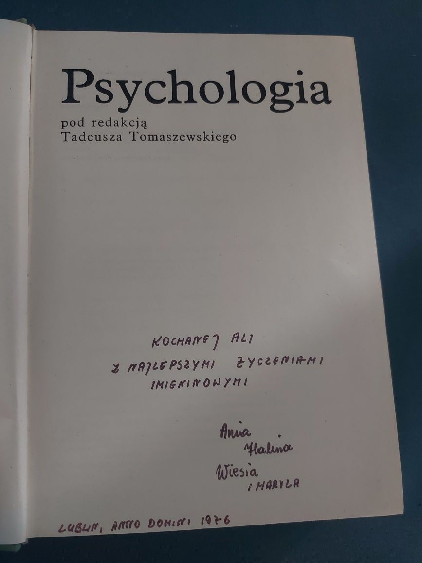 Stary podręcznik Psychologia pod red. Tomaszewskiego  PWN 1951/1976