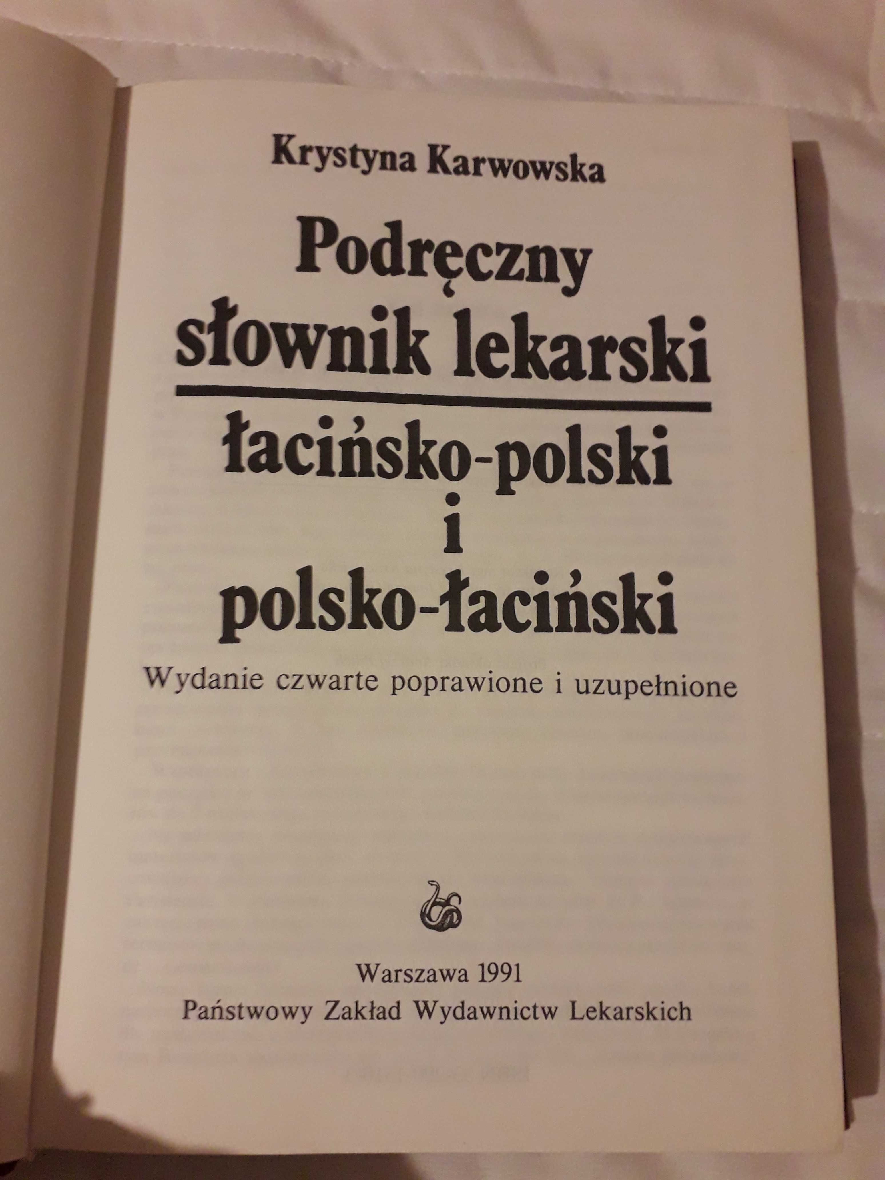 Słownik lekarski łacińsko - polski, Karwowska