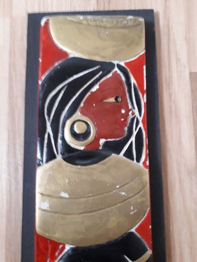 Płaskorzeźba unikat ok 50lat kolekcja 46x14cm